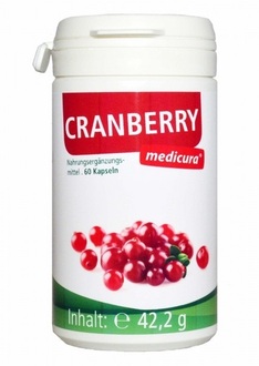 Cranberry Kapseln von Medicura - Nahrungsergänzungsmittel mit Vitamin C | 285