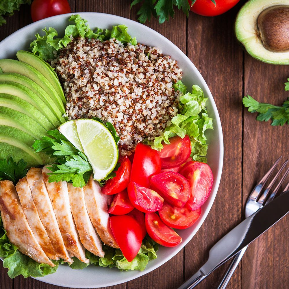 Salat mit Hühnchen