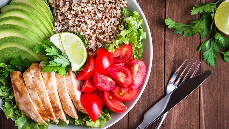 Salat mit Hühnchen